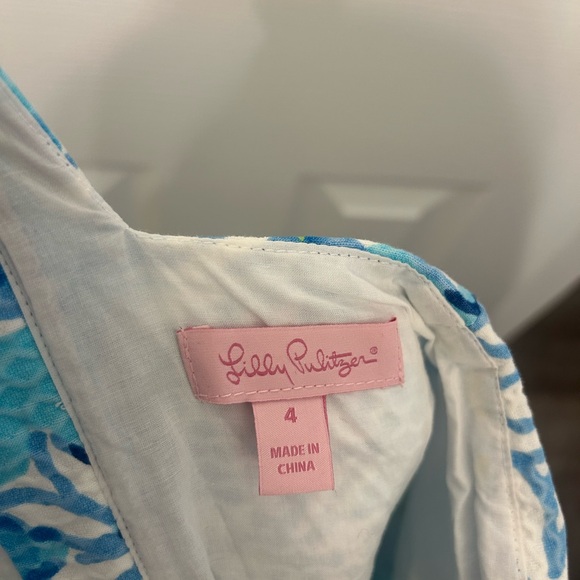 Lilly Pulitzer Floral Mini Dress in Blue and Yellow - Picture 3 of 6